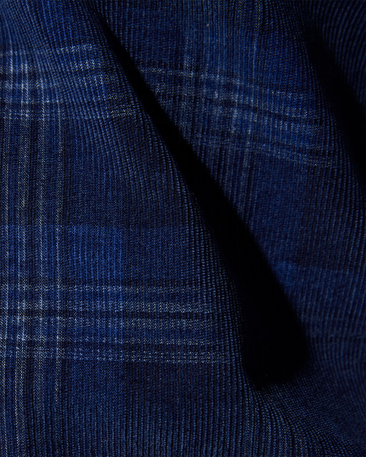 Corduroy Checked Shirt - Indigo