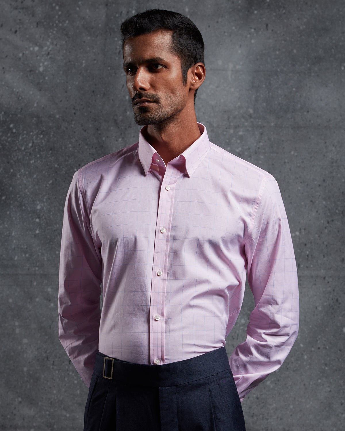 Glen Plaid Checked Shirt - Pink