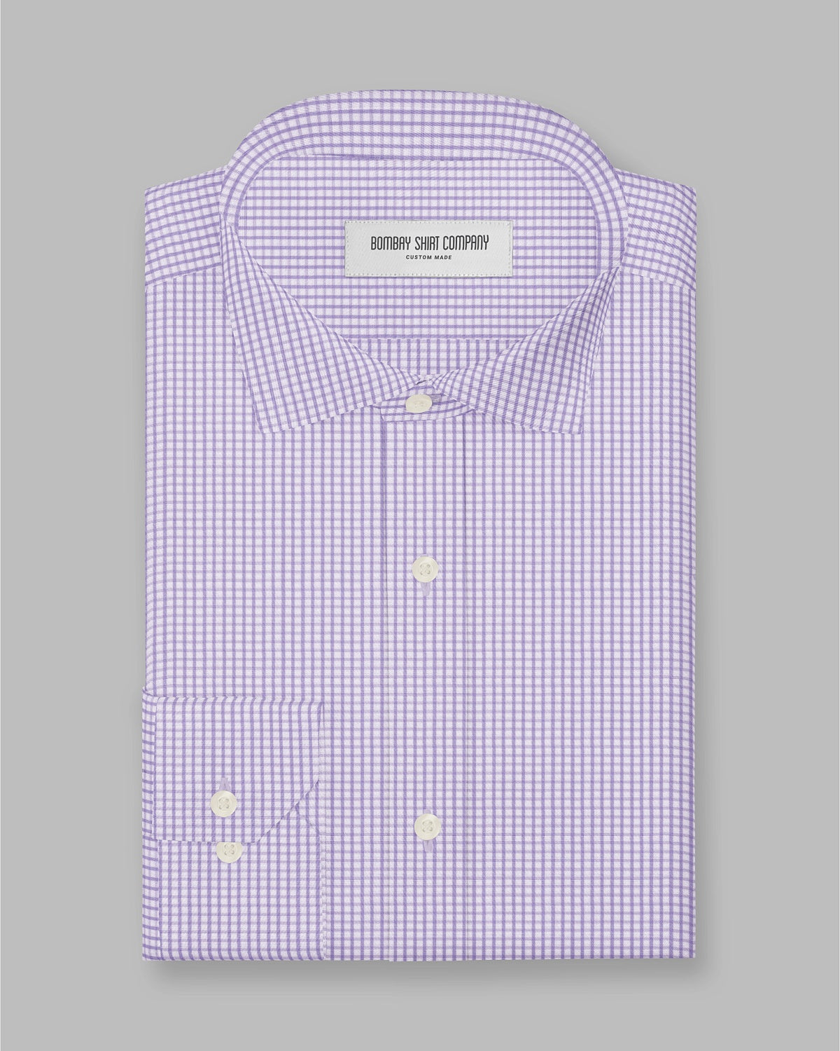 Clarion Gingham Checked Shirt - Purple
