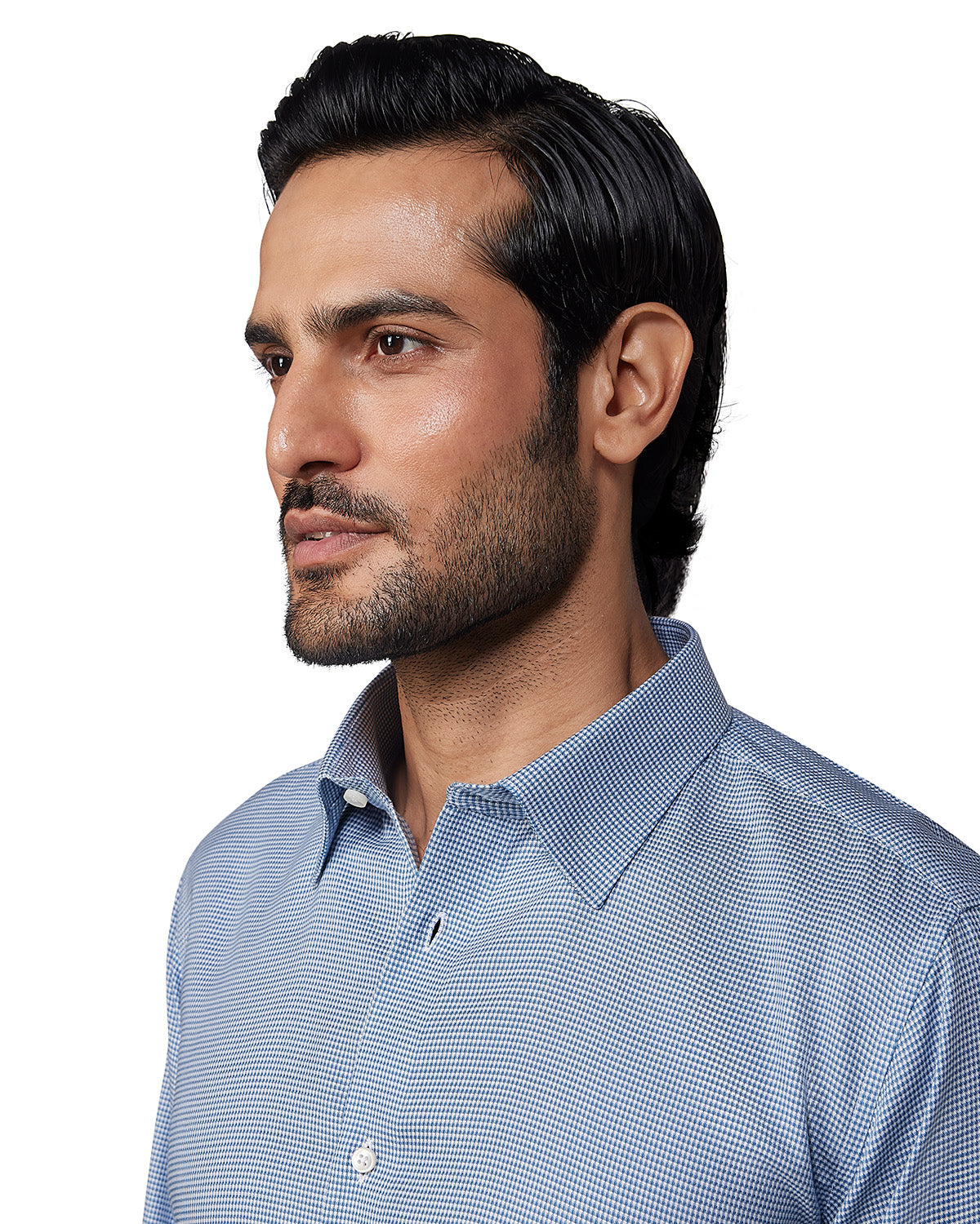 Lightweight Dobby Shirt - Blue & White
