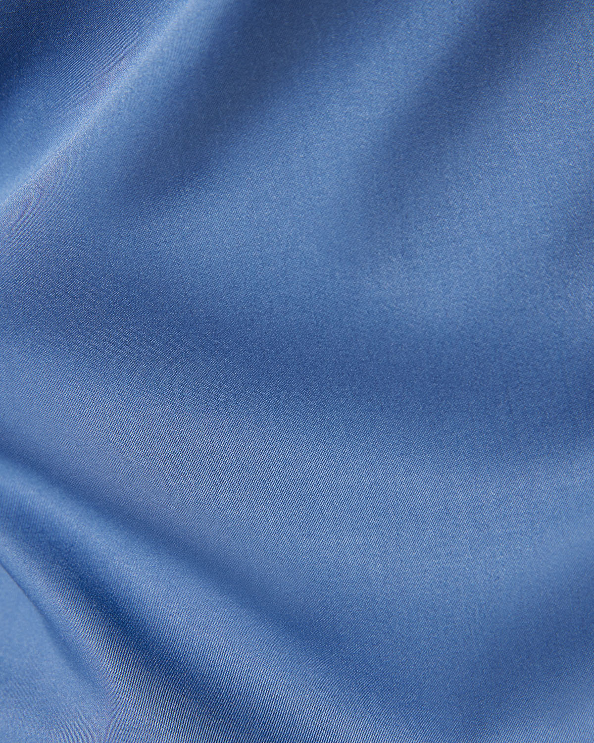 Wrinkle-Free Bamboo-Blend Satin Shirt - Blue