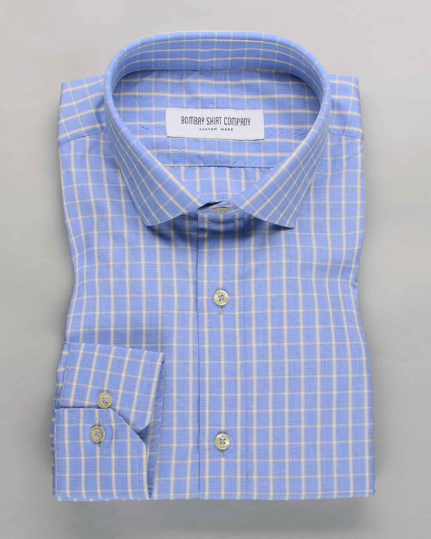 Bombay Shirt Company - Wrinkle Resistant Lemon Checks Shirt