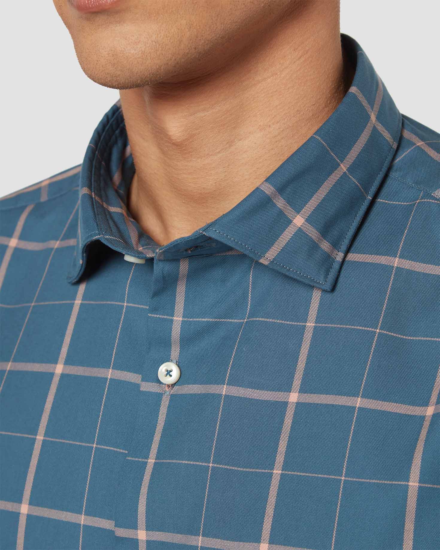 Bombay Shirt Company - Blue Pop Checked Shirt