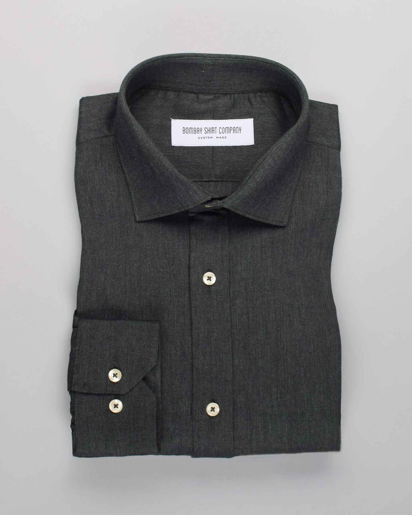 Thomas Mason Graphite Oxford
